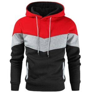 Gesean Men’s Color Block Fleece Hoodie | Casual Long Sleeve Pullover Sweatshirt